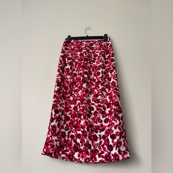 Who What Wear Fashion Pink Floral Pencil Skirt Size 4 - Picture 2 of 8